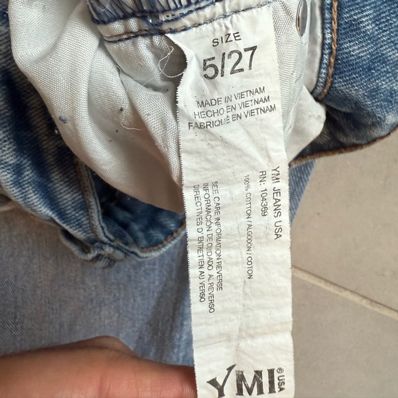 YMI Women's denim super wide blue Jeans - Picture 3 of 4